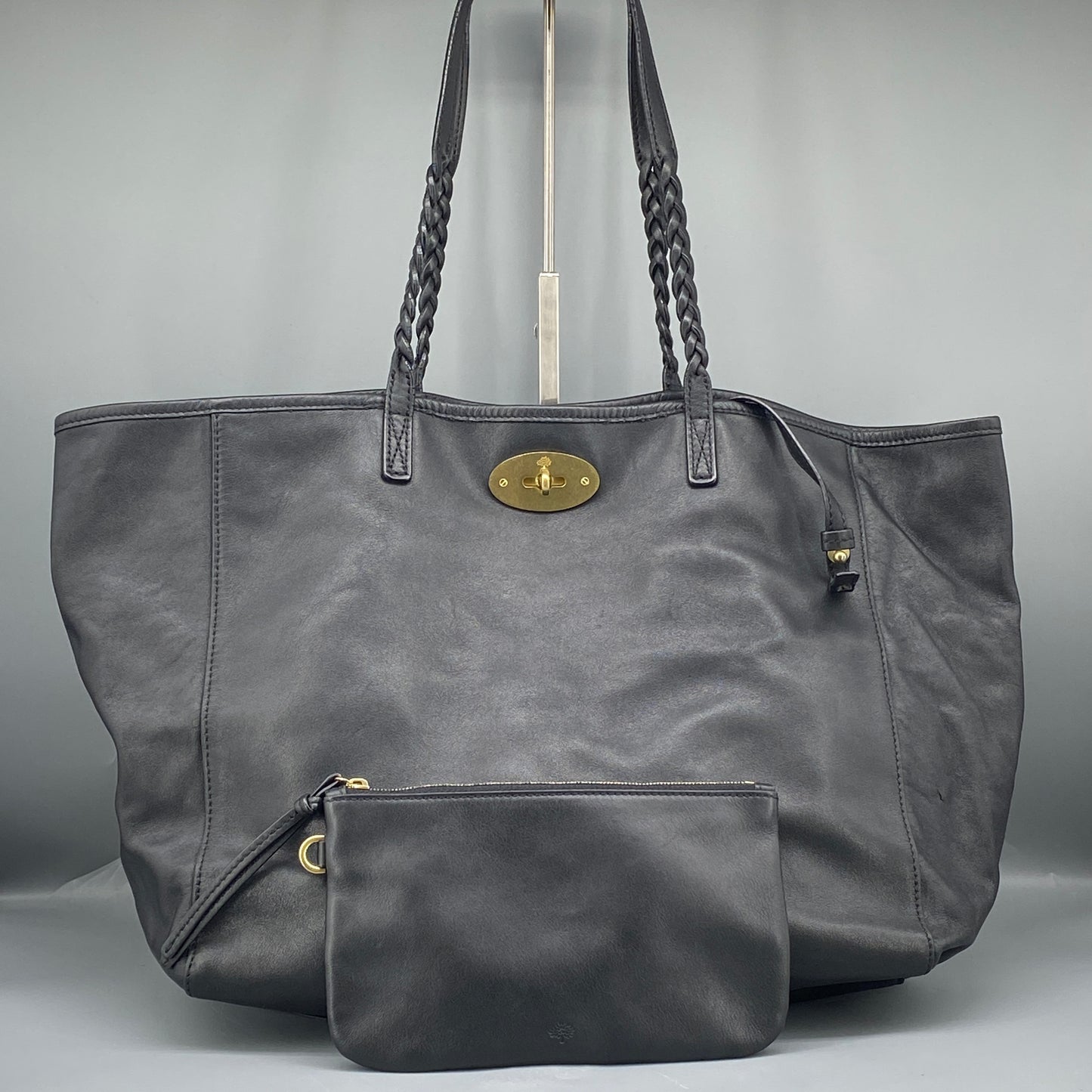 Mulberry Black Leather Tote Shoulder Bag