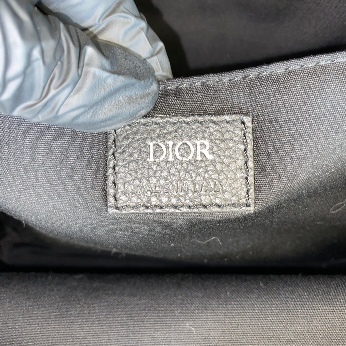 Christian Dior Navy Grey Oblique Jacquard Backpack Bag