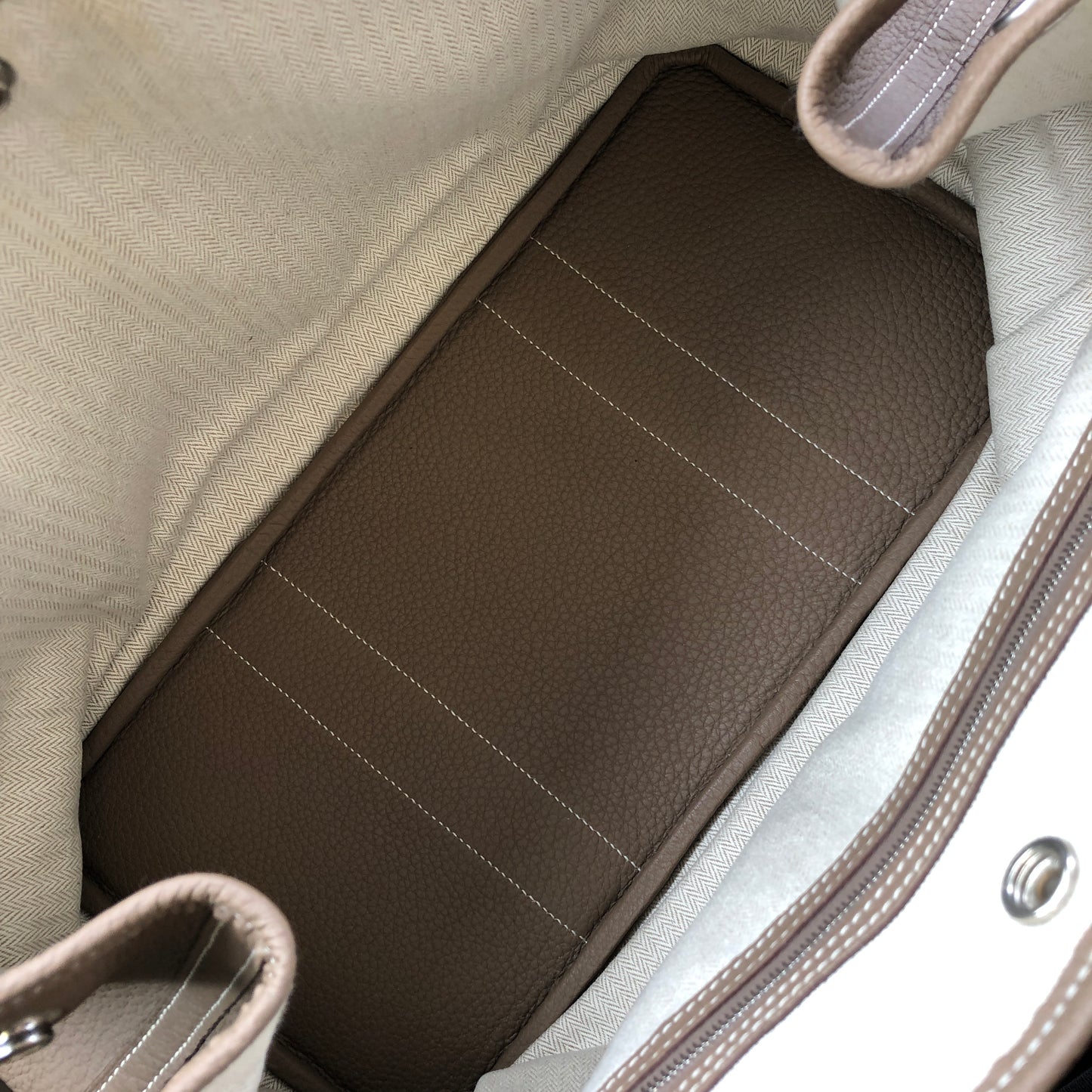 Hermes 2017 Taupe Garden Party 36 Tote Bag