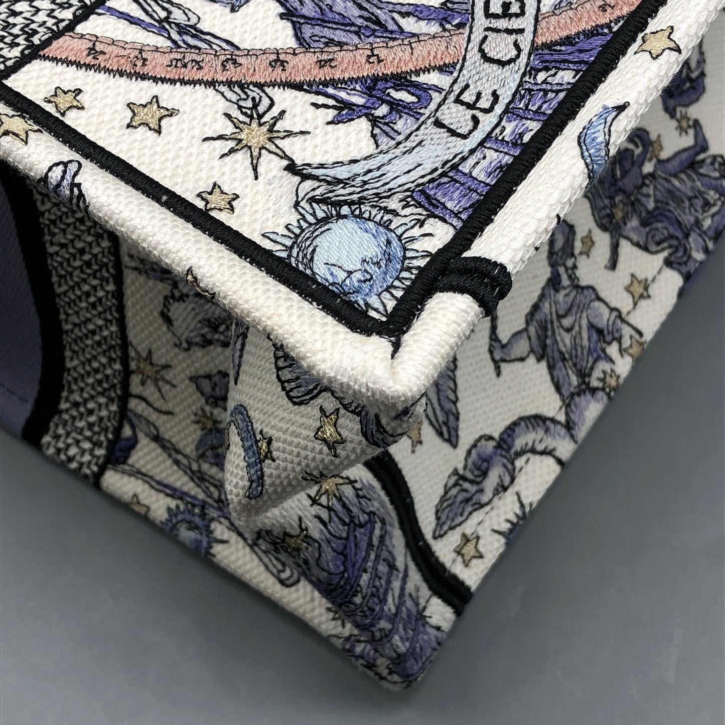 Christian Dior Violet/White Tarot Print Book Tote Bag