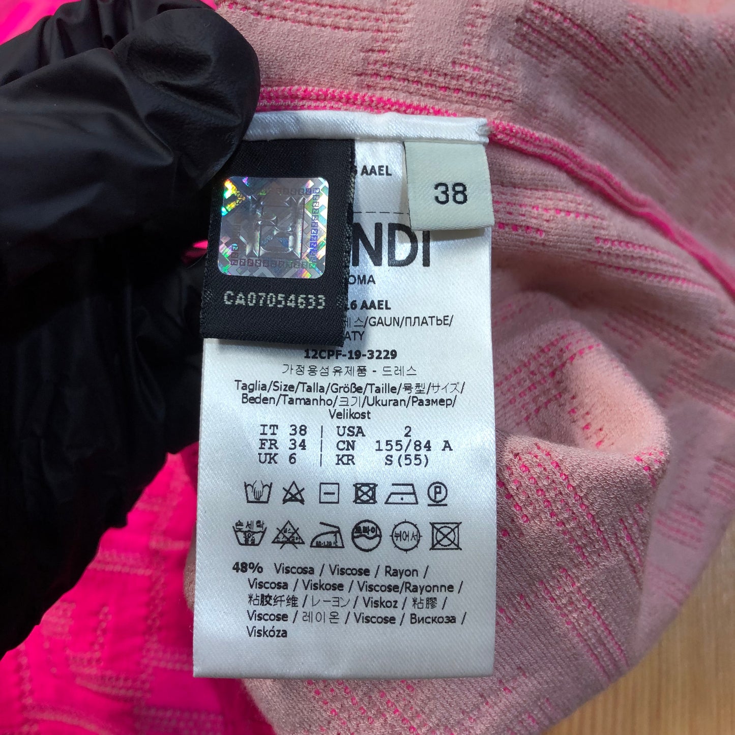 Fendi Long Sleeve Knit Dress Pink Size 38