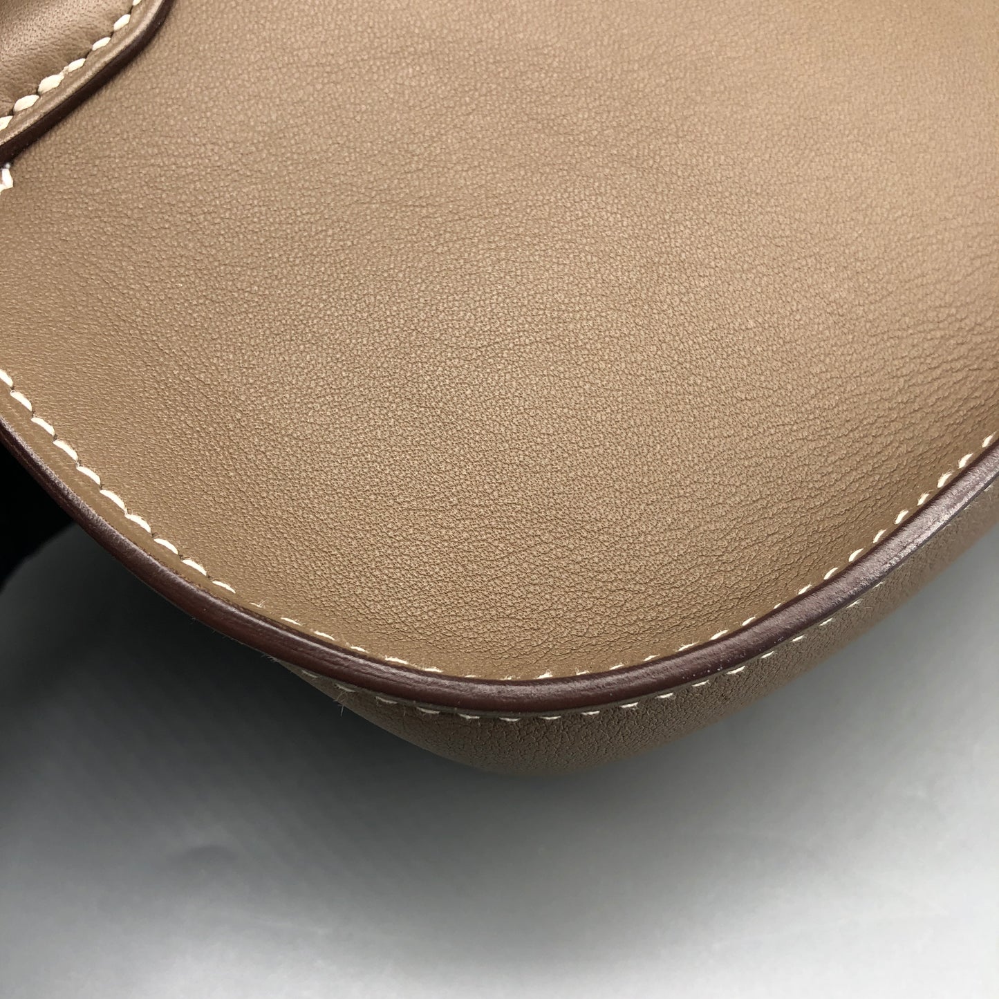 Hermes 2022 Jypsiere Mini Crossbody Bag  Swift Etoupe