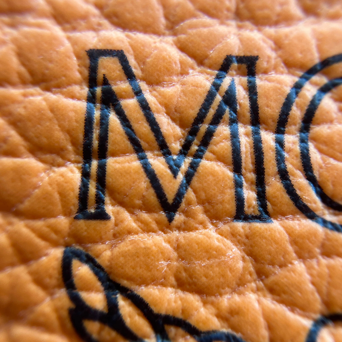 MCM Orange Visetos Backpack