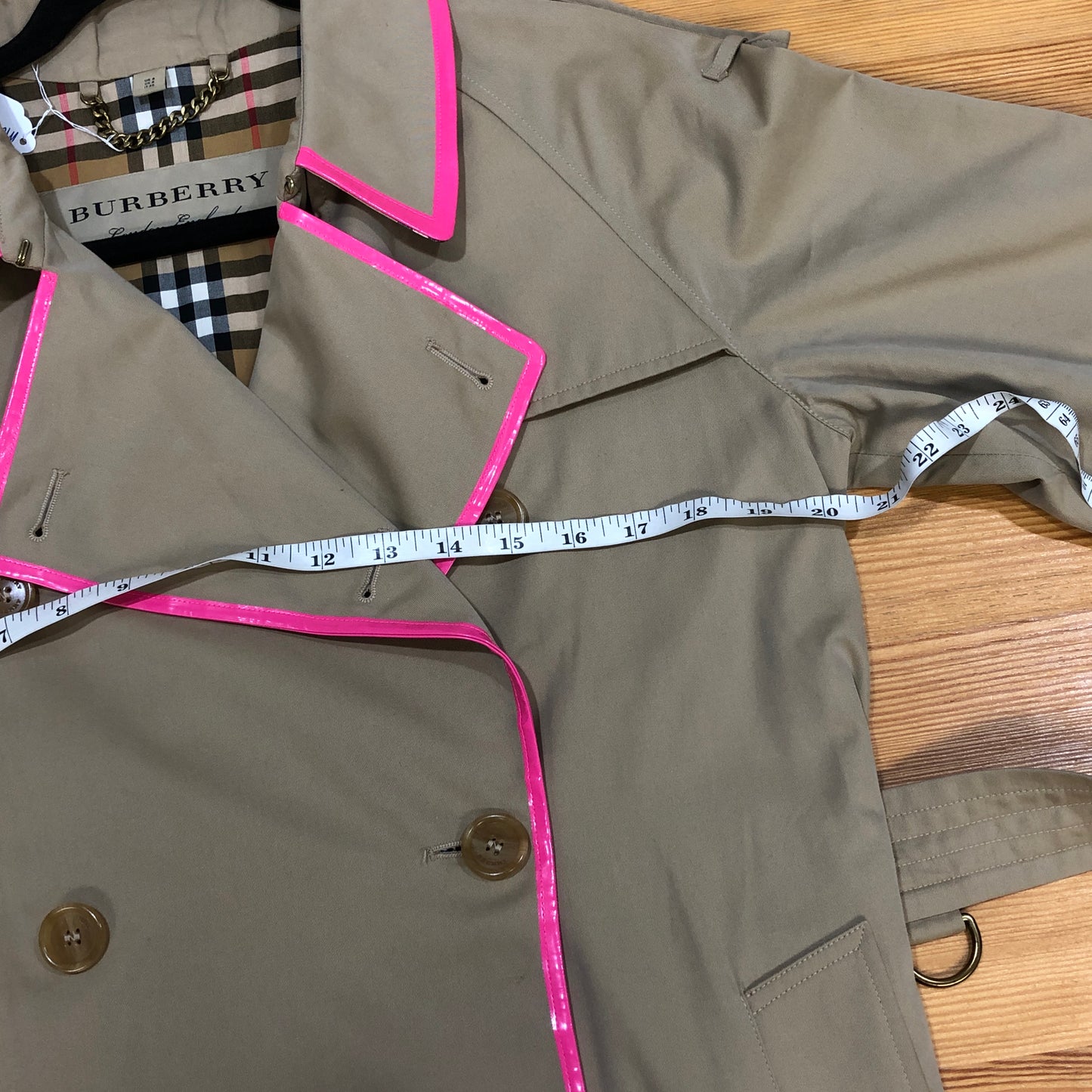 Burberry Camel Double Breasted Long Trench Coat US6