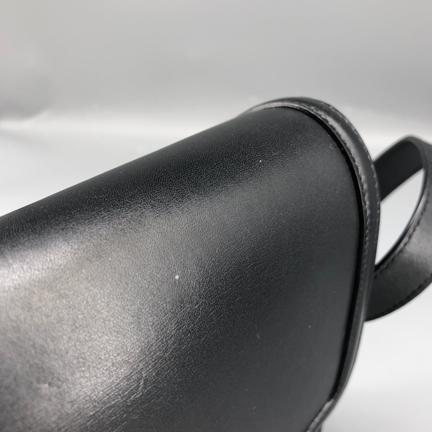Saint Laurent Box Calfskin Solferino Satchel Bag Black
