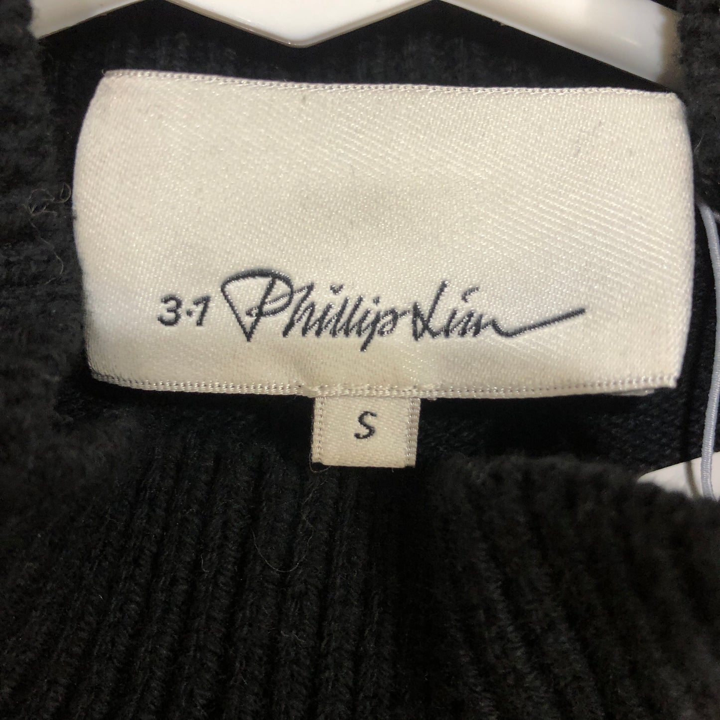 3.1 Phillip Lim Floral Jacquard Knit Top Size S Black/Grey