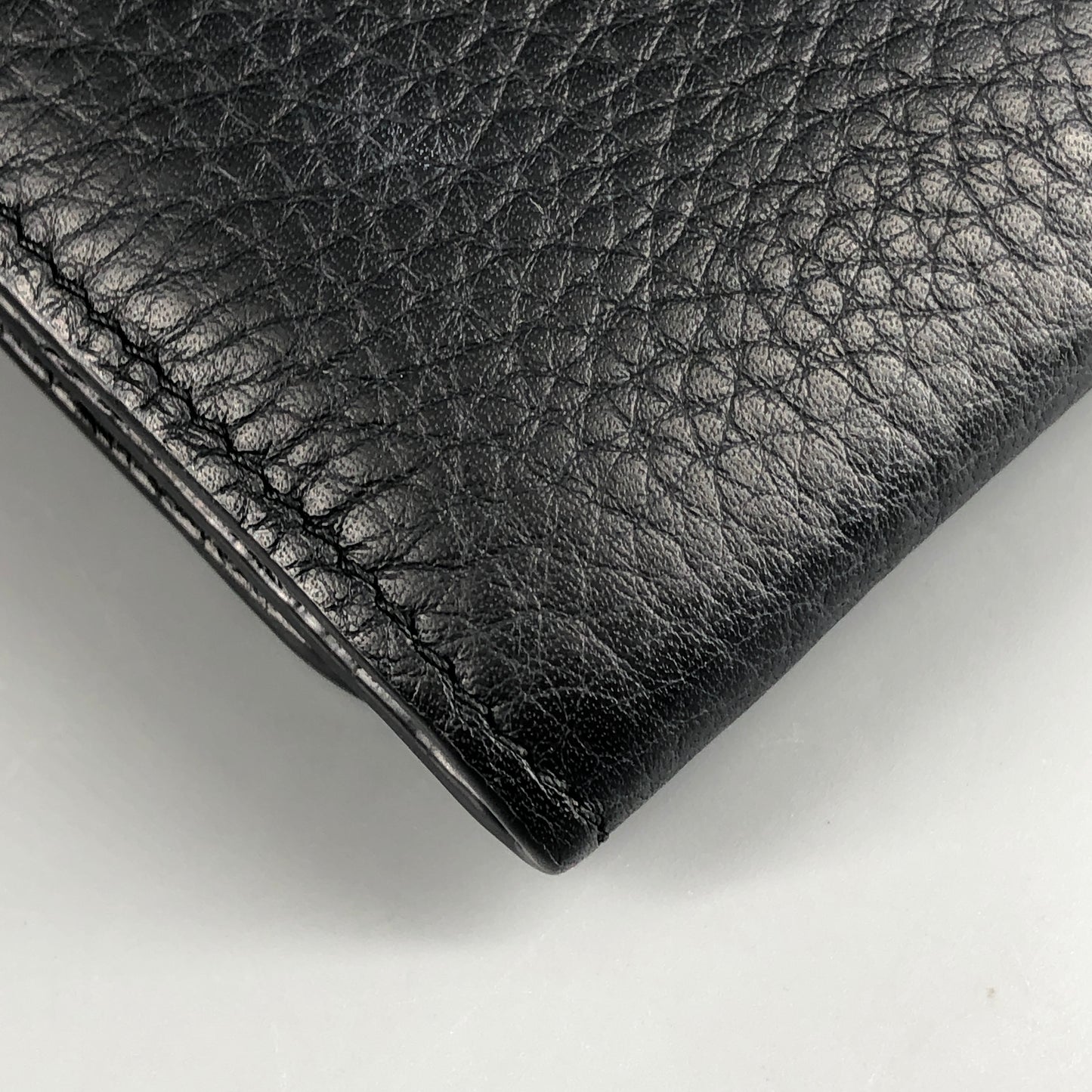 Chloe Faye Grain Leather Flap Long Wallet Black