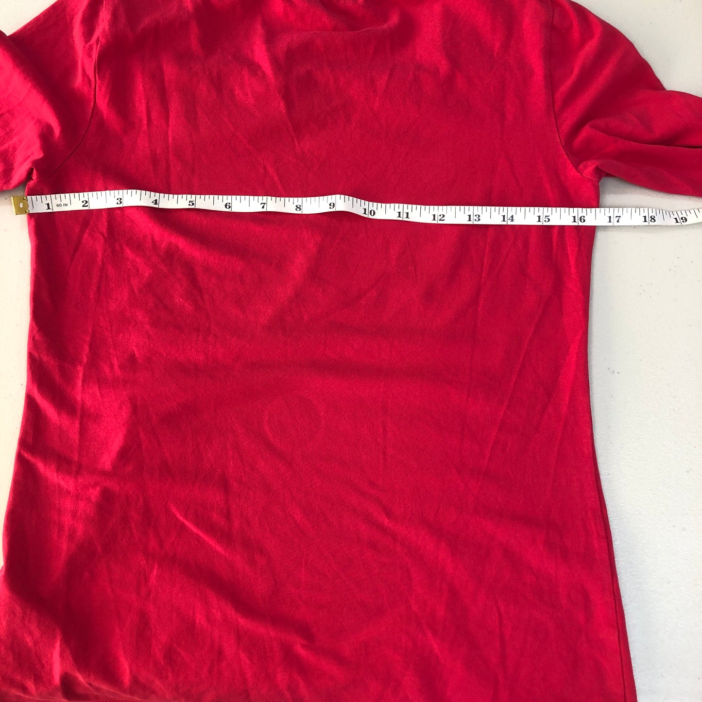 Burberry Classic Check Cuff Red Jersey Half Sleeve Top Size S