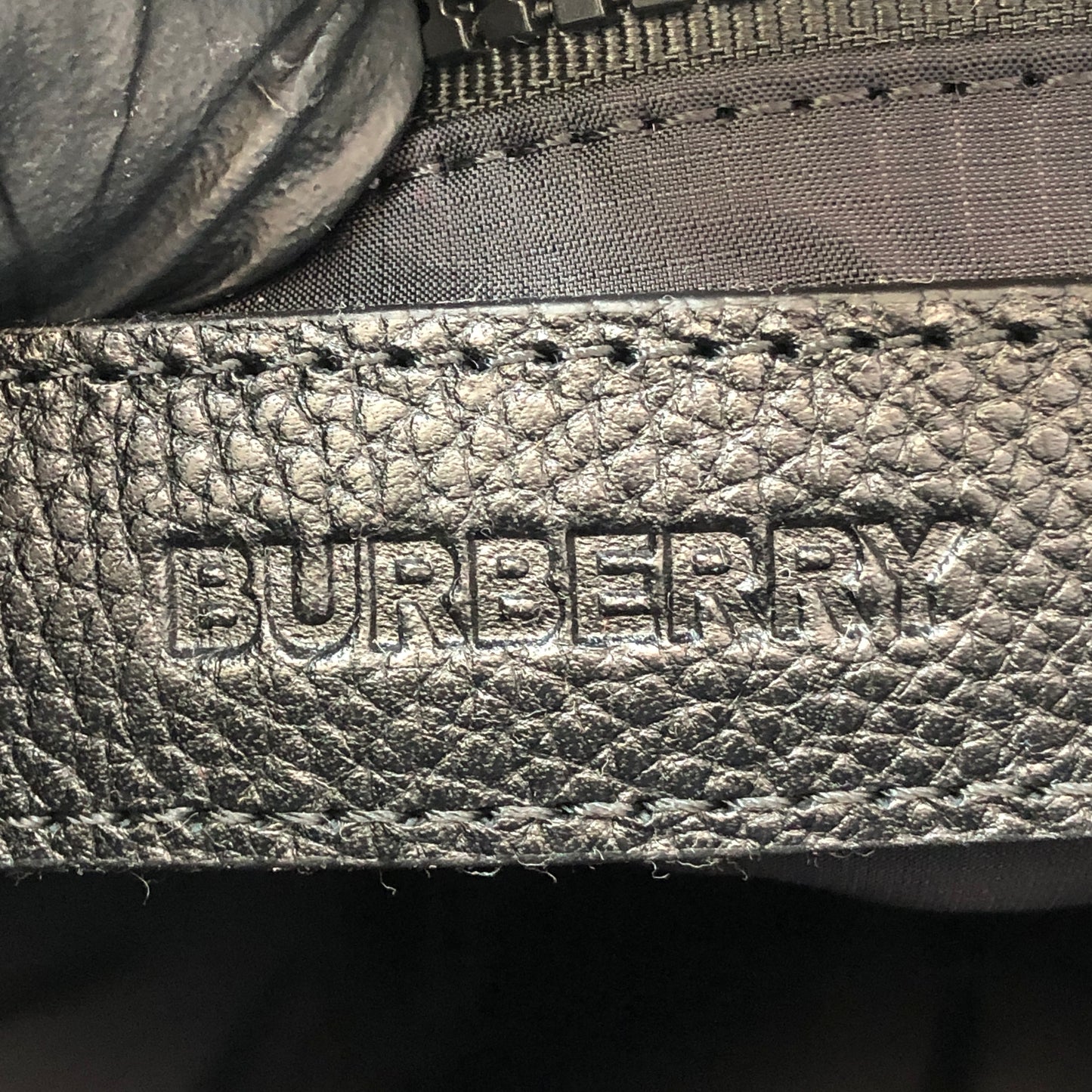 Burberry Vintage Check Nylon Leather Trim Backpack Beige