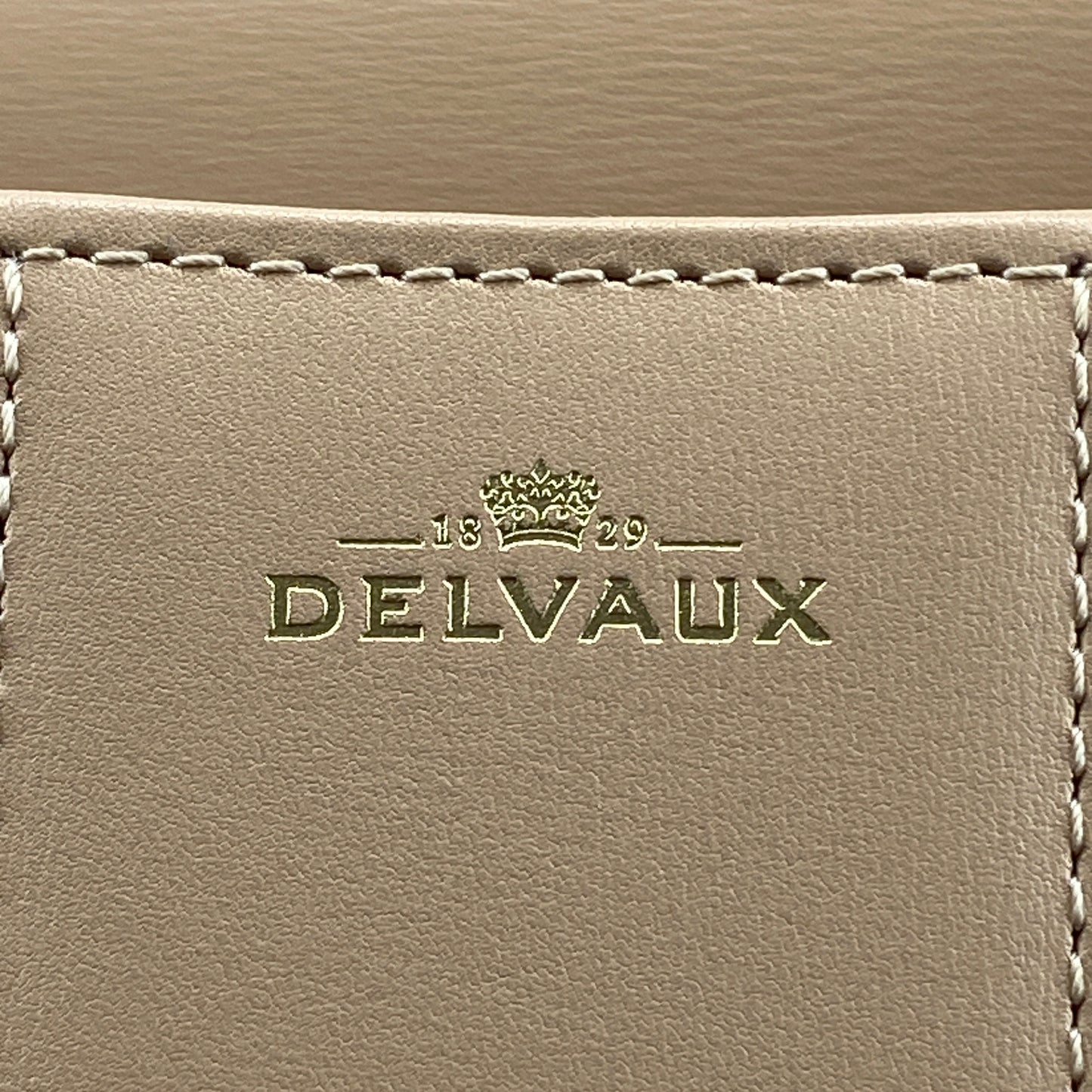Delvaux Brilliant Nude Smooth Leather Top Handle Bag