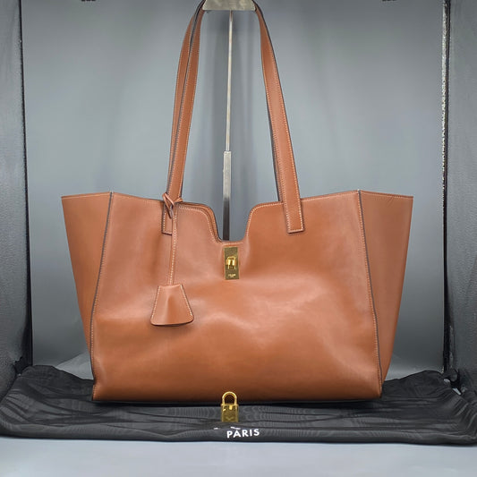 Celine Caramel Cabas Phantom Calfskin Leather Tote Bag