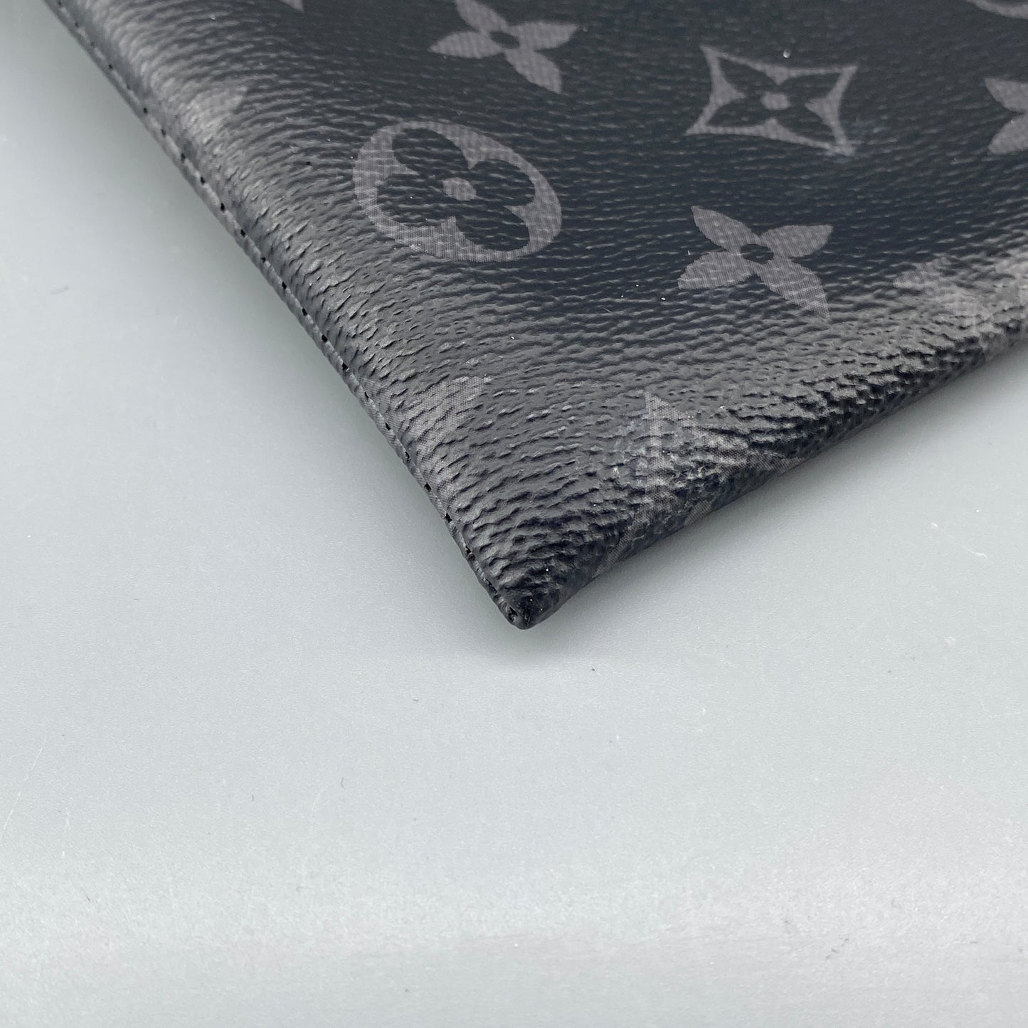 Louis Vuitton Black Monogram Eclipse Canvas Zip Pouch Clutch Bag
