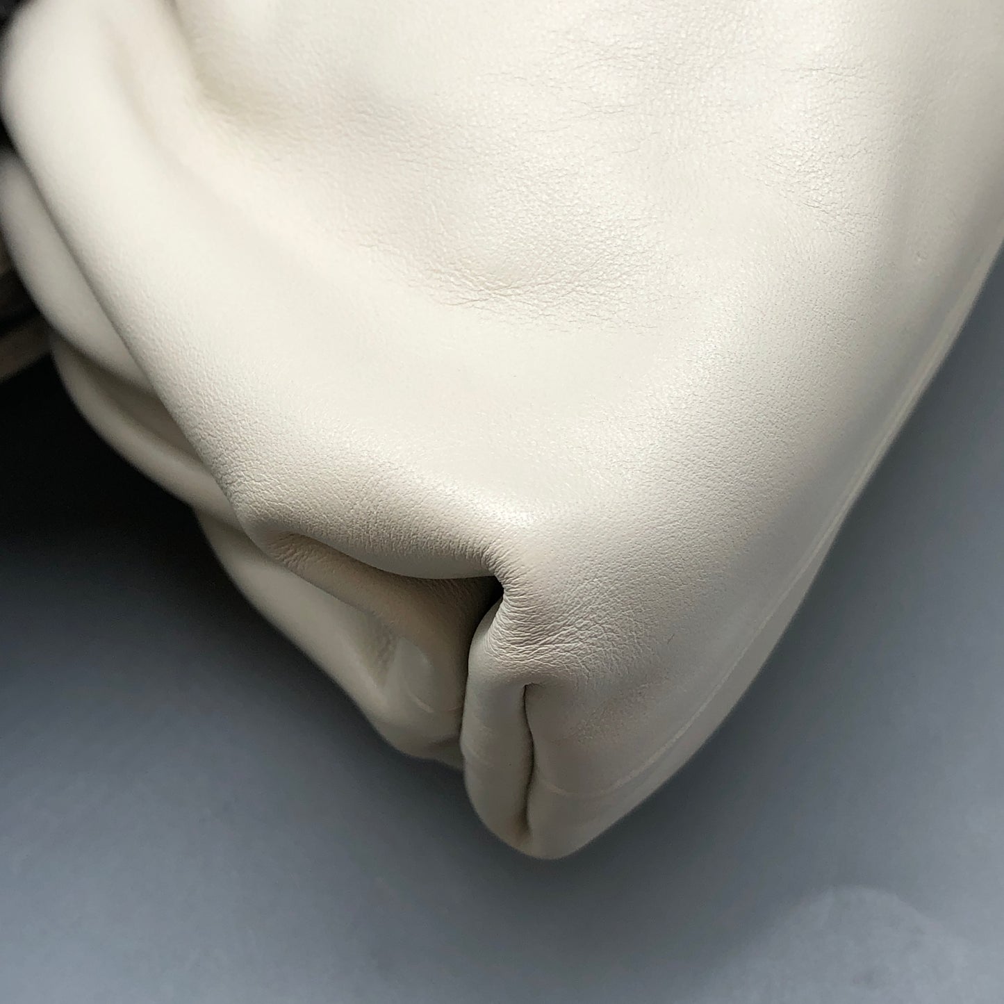 Bottega Veneta Medium Pouch Clutch Bag Cream