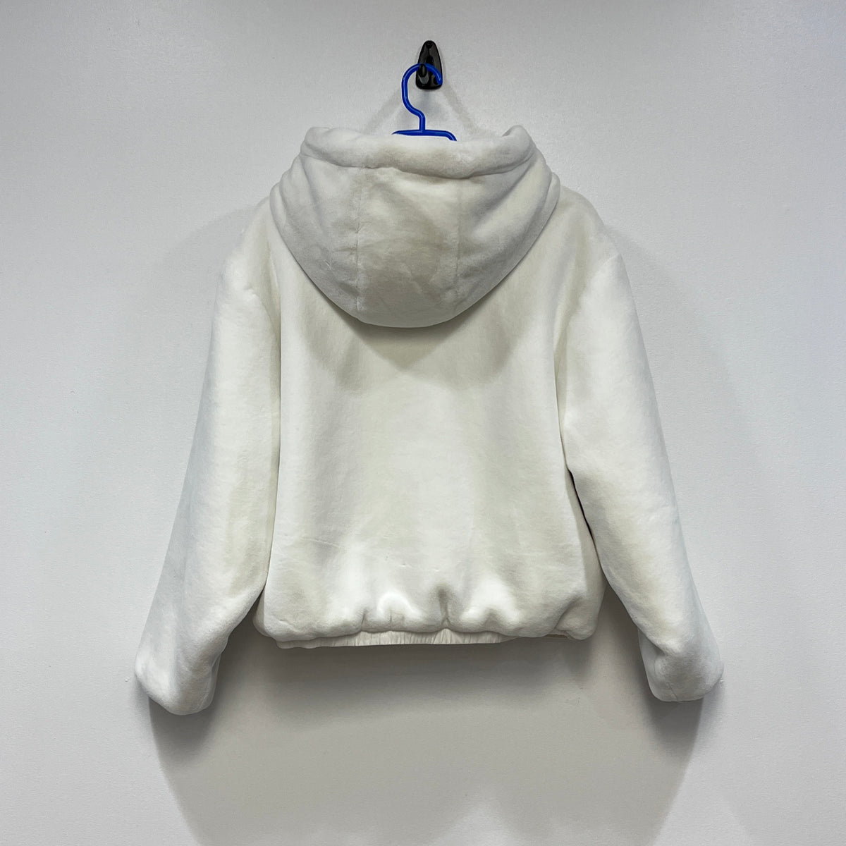 Moose Knuckles  White Hooded Zip Quilted Jacket Size M