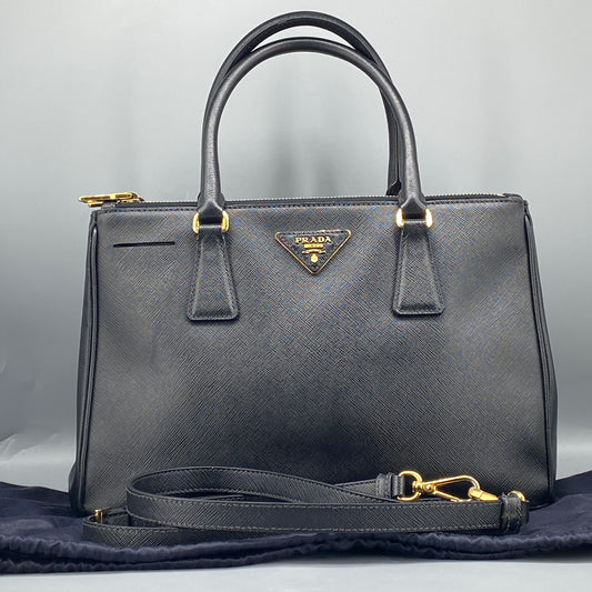Prada Galleria Large  Bag Black Saffiano Leather