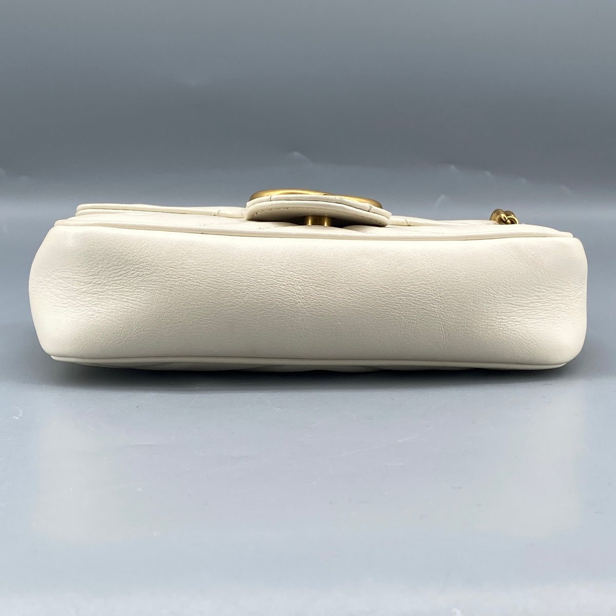 Gucci GG Marmont Super Mini Bag Cream Leather Crossbody Bag