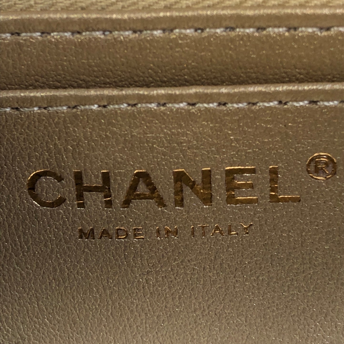 Chanel lambskin quilted mini rectangular flap bag in black with CC logo chain