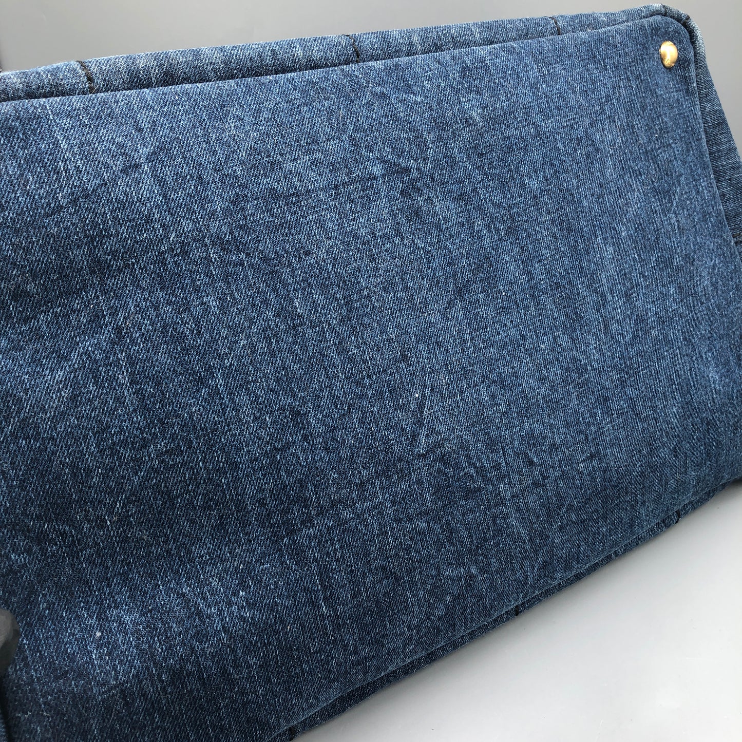 Prada Dark Blue Denim Large Tote Bag Size