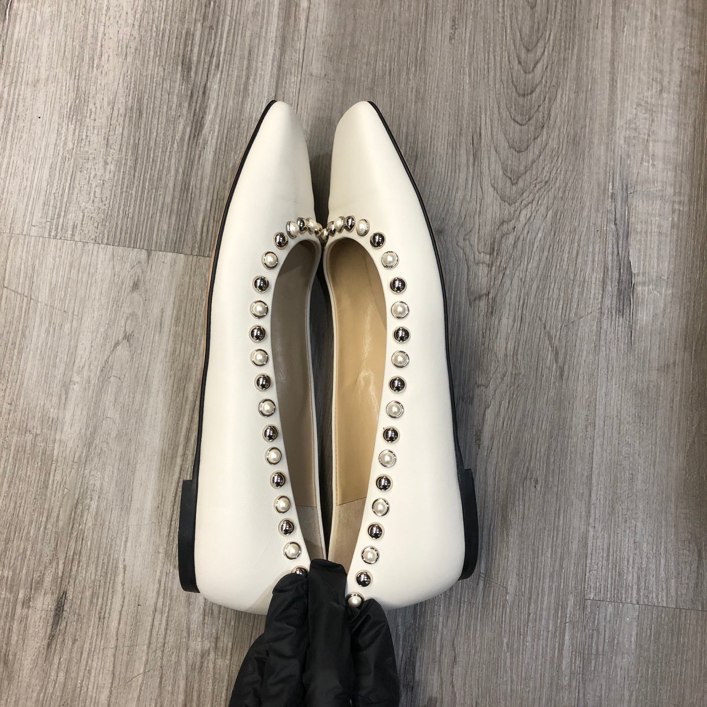 Jimmy Choo Women's Ballet Flats Size 35 White