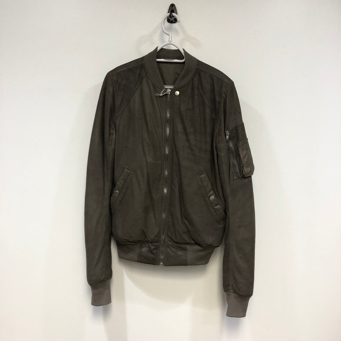 Rick Owens Leather Bomber Jacket Size 40 Dust