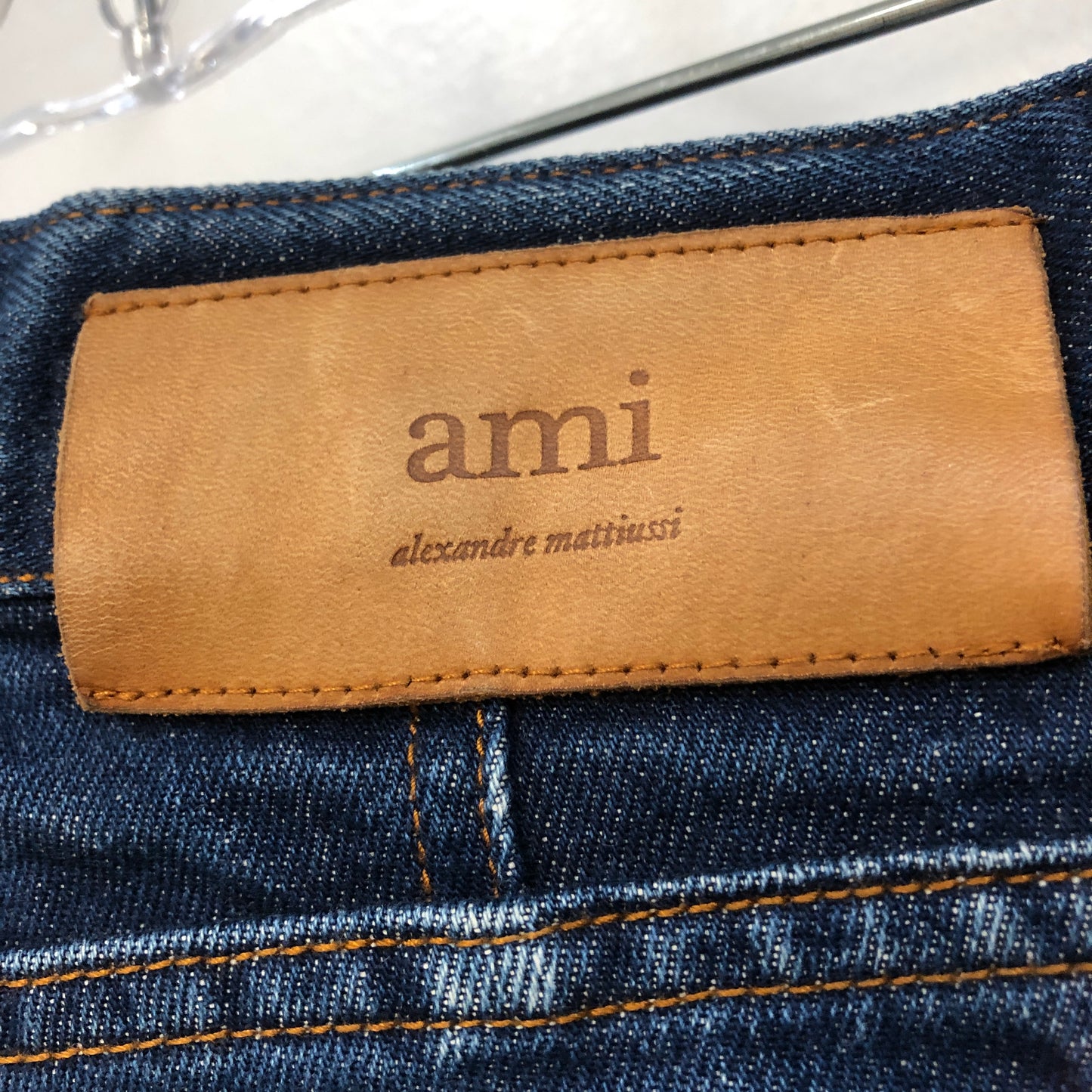 Ami Paris Blue Straight-Leg Denim Jeans Size 29
