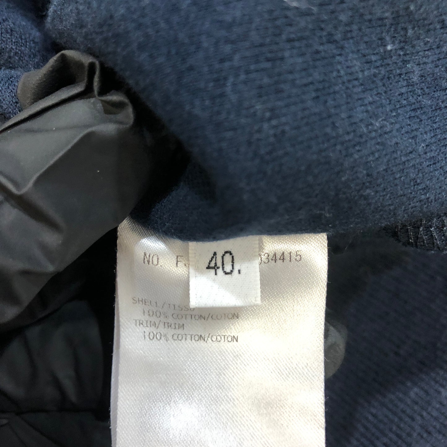 Thom Browne Classic 4-Bar Zip-Up Hoodie Size 40 Navy Blue