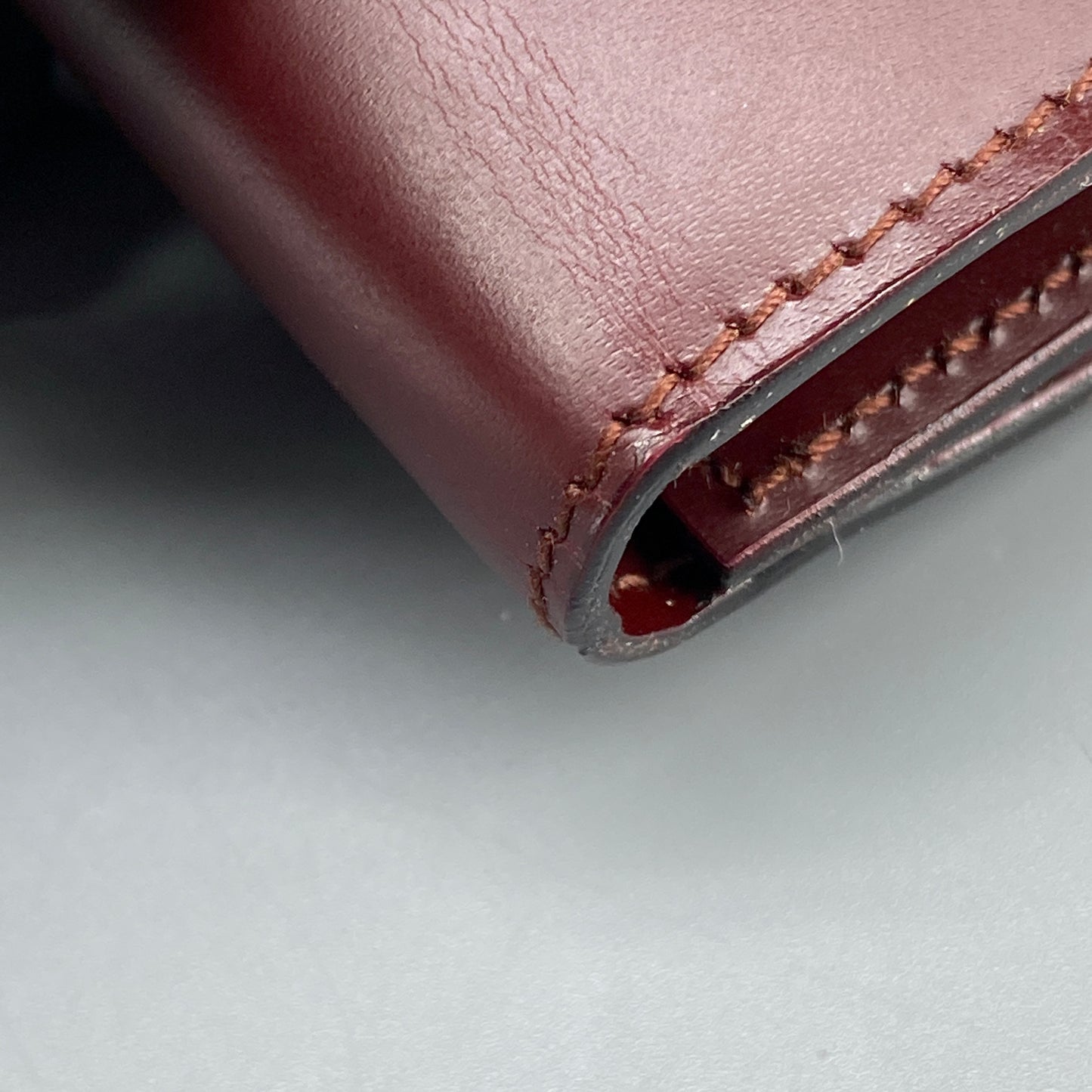 Ferragamo Reddish-Brown Leather Key Case