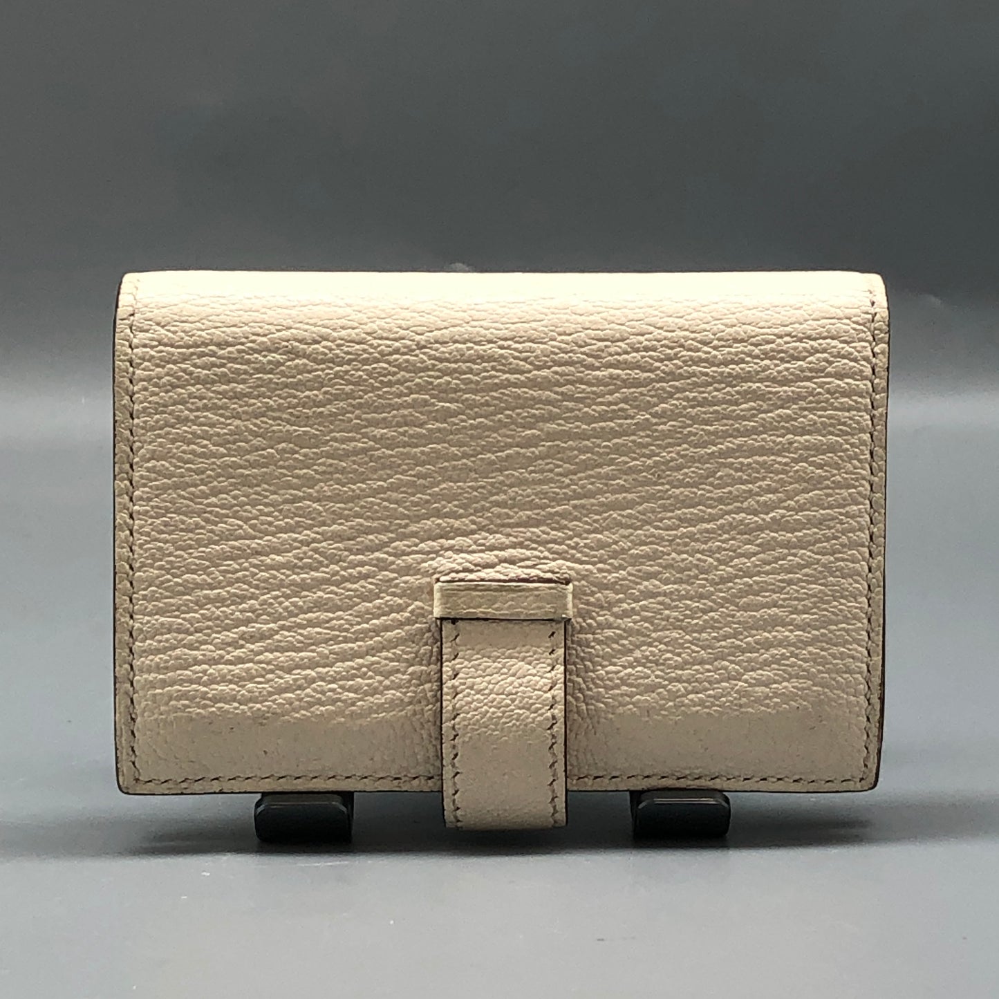 Hermes Bearn Wallet Cream  Leather