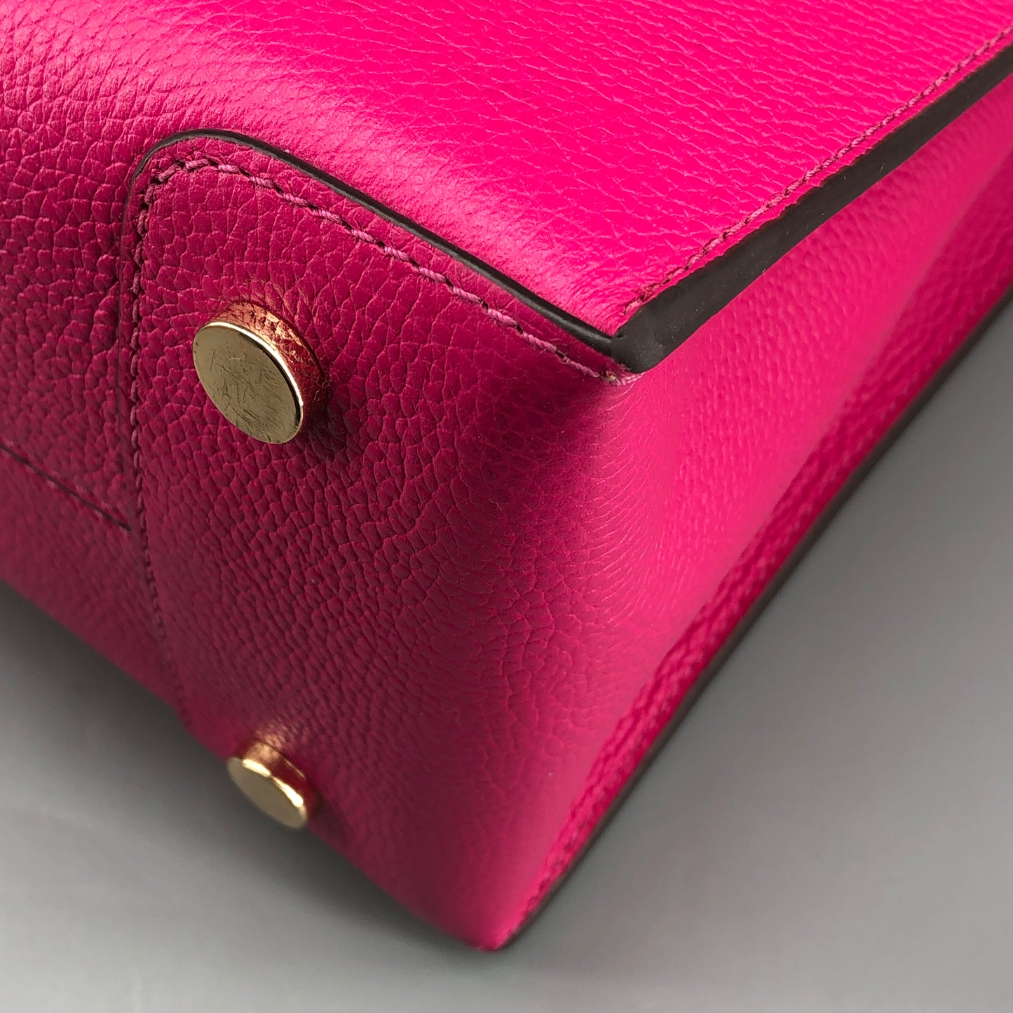 Michael Kors Pebbled Leather Tote Shoulder Hand Bag Hot Pink