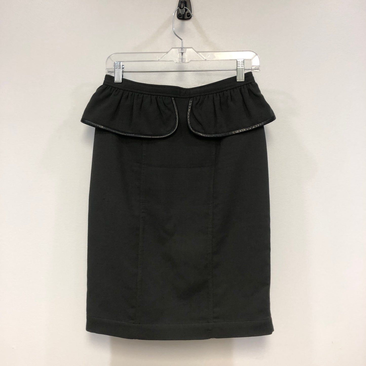 Burberry Ruffle Waist Pencil Midi Skirt Size US 6 Forest Green