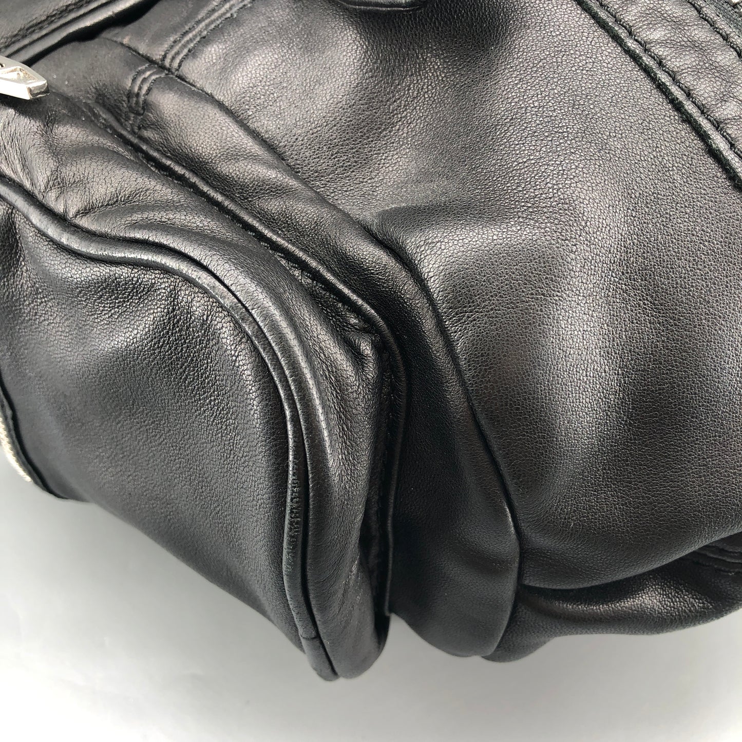 Alexander Wang Marti Backpack Washed Black Lambskin Rhodium Hardware