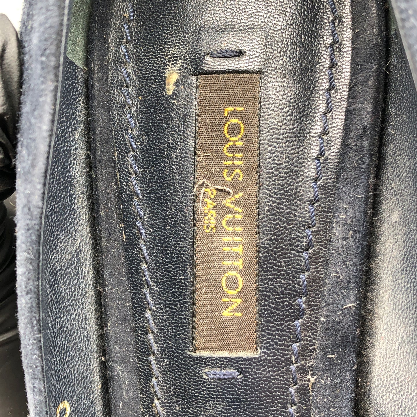 Louis Vuitton Women's Peep-Toe Heels Size 35 Navy