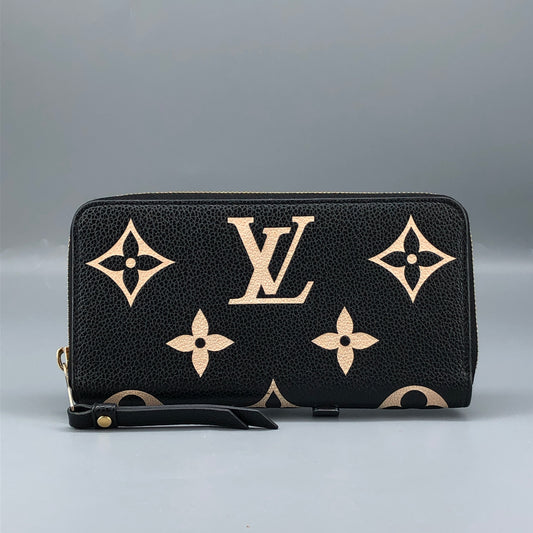 Louis Vuitton Black Monogram Empreinte Zippy Wallet