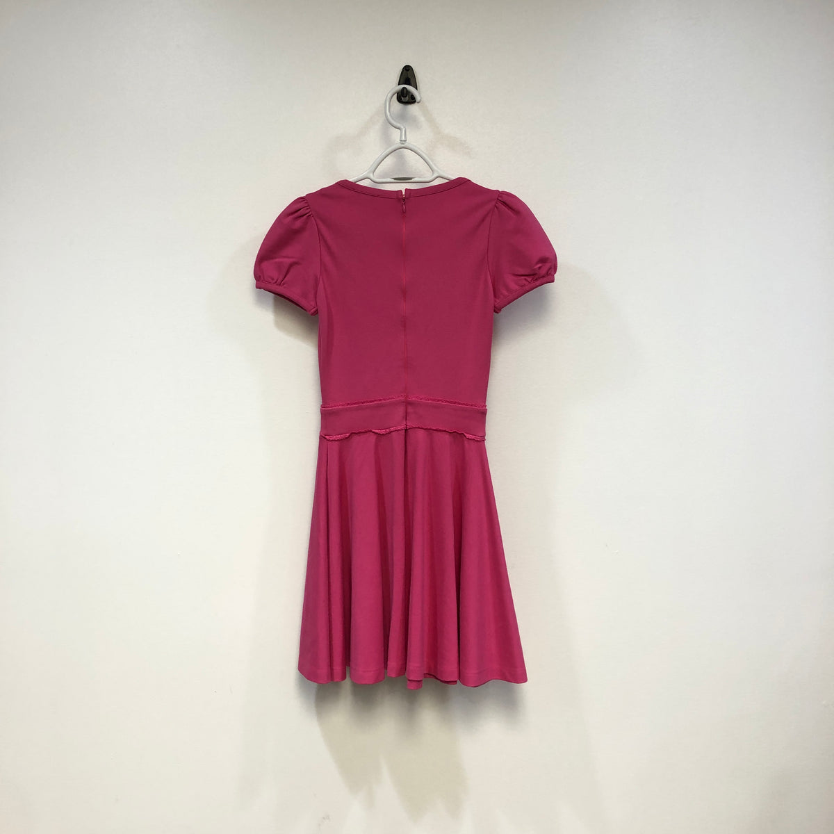 Red Valentino Hot Pink Puff Sleeve Fit & Flare Dress XS