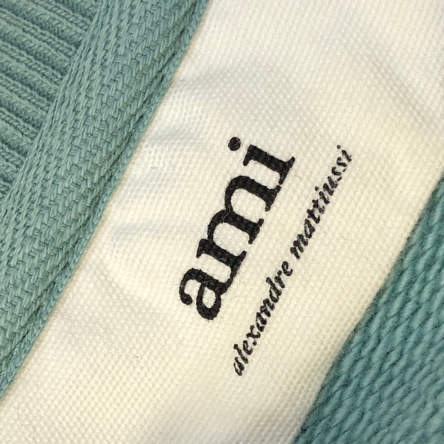 Ami Mint Green Crew Neck Long Sleeve Sweatshirt Size M