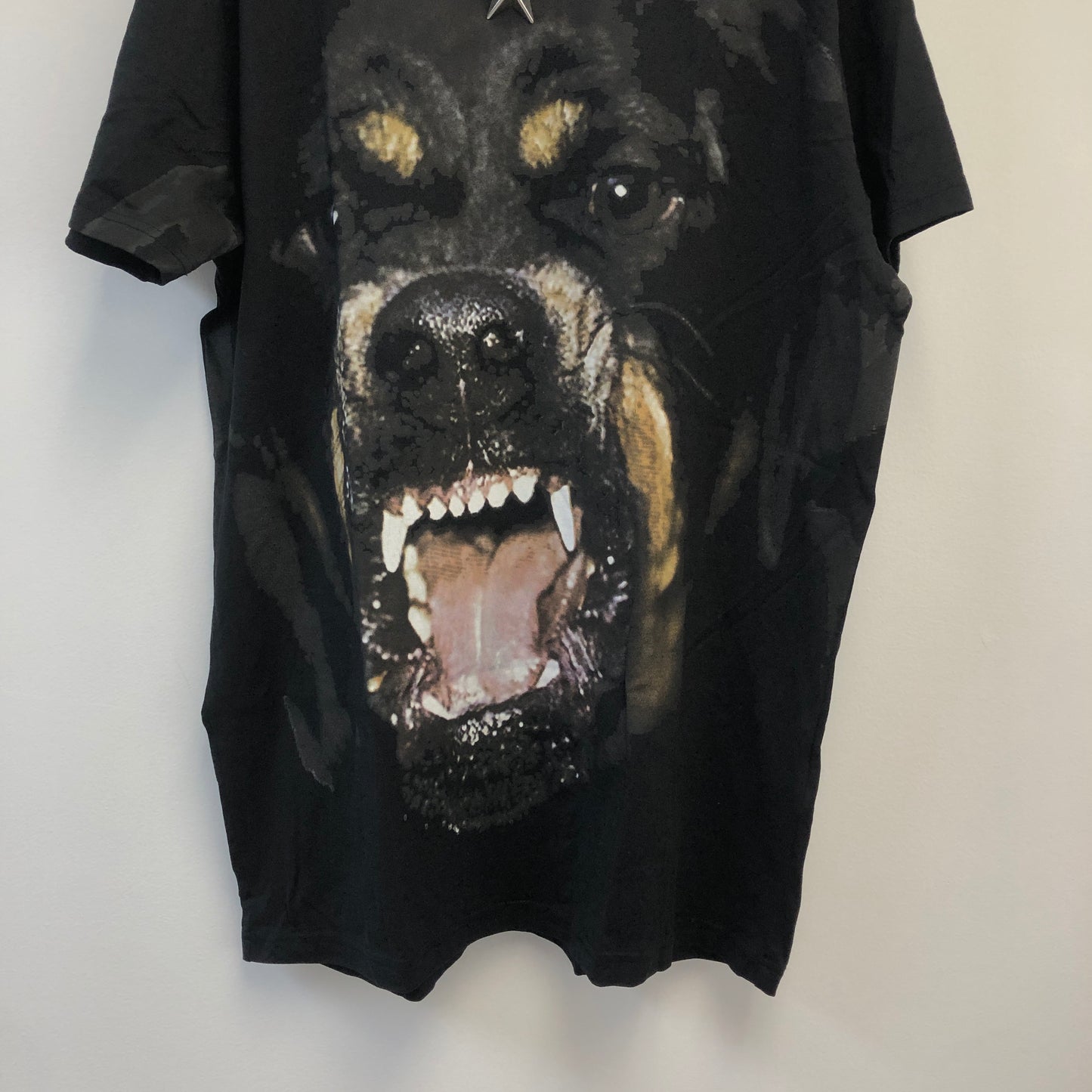 Givenchy Black Rottweiler & Star Print T-Shirt Size XXS