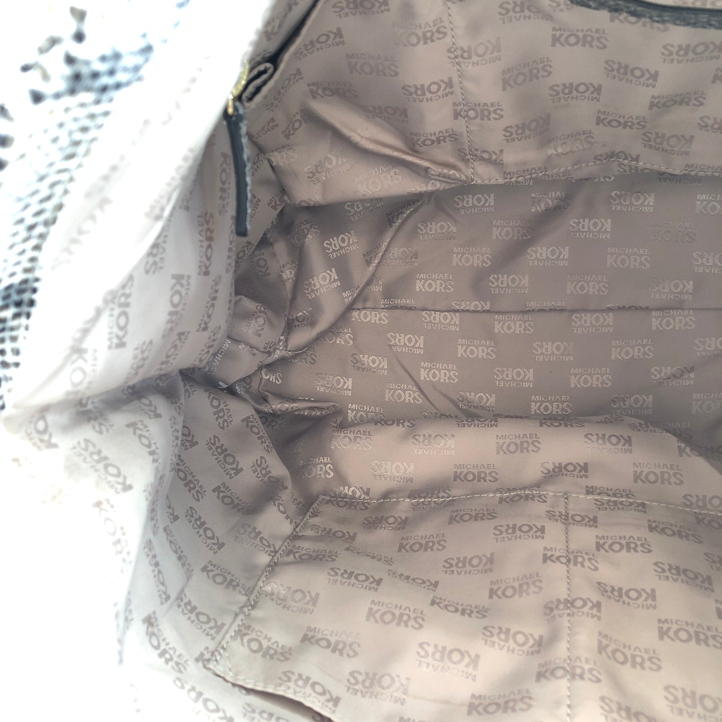 Michael Kors Snake Print Large Hobo Bag
