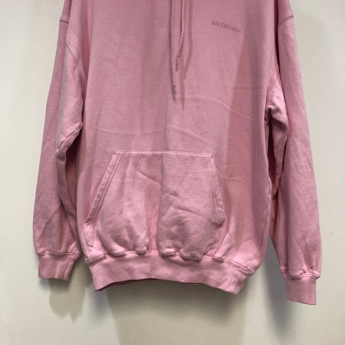 Balenciaga Embroidered Logo Oversized Hoodie Size XS Pink