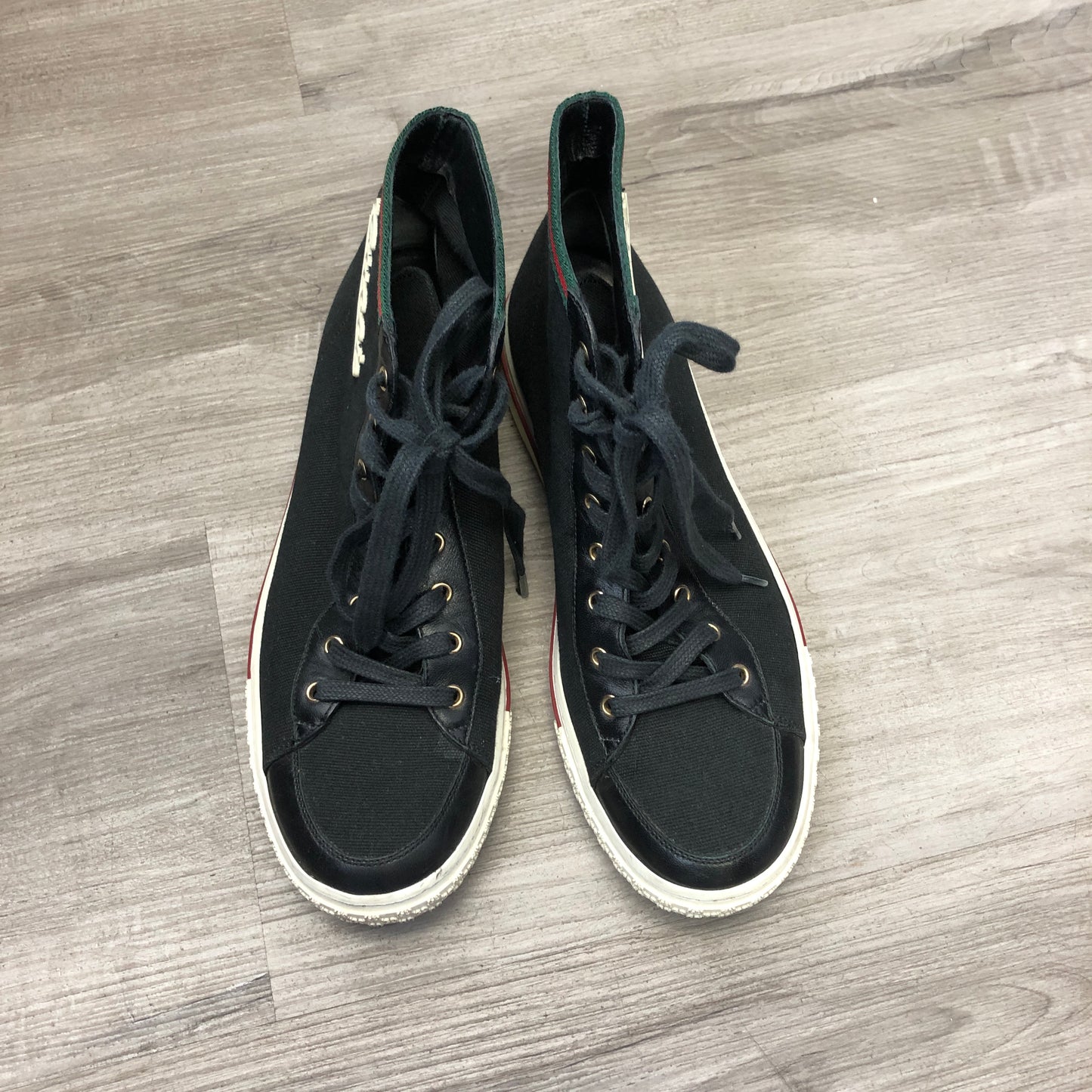 Gucci Women's Canvas High Top Sneakers 36 Black/White