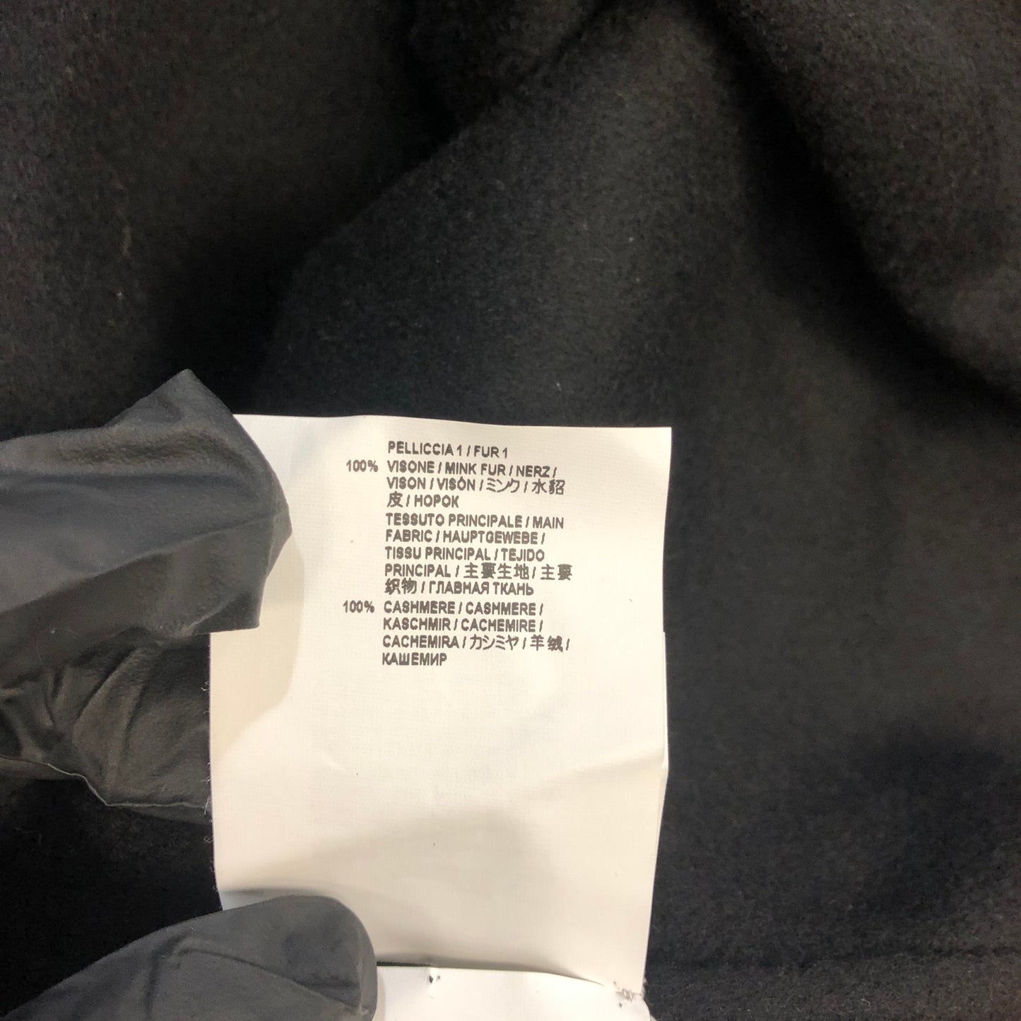 Valentino Black Fur Collar Ruffle Coat Size 40