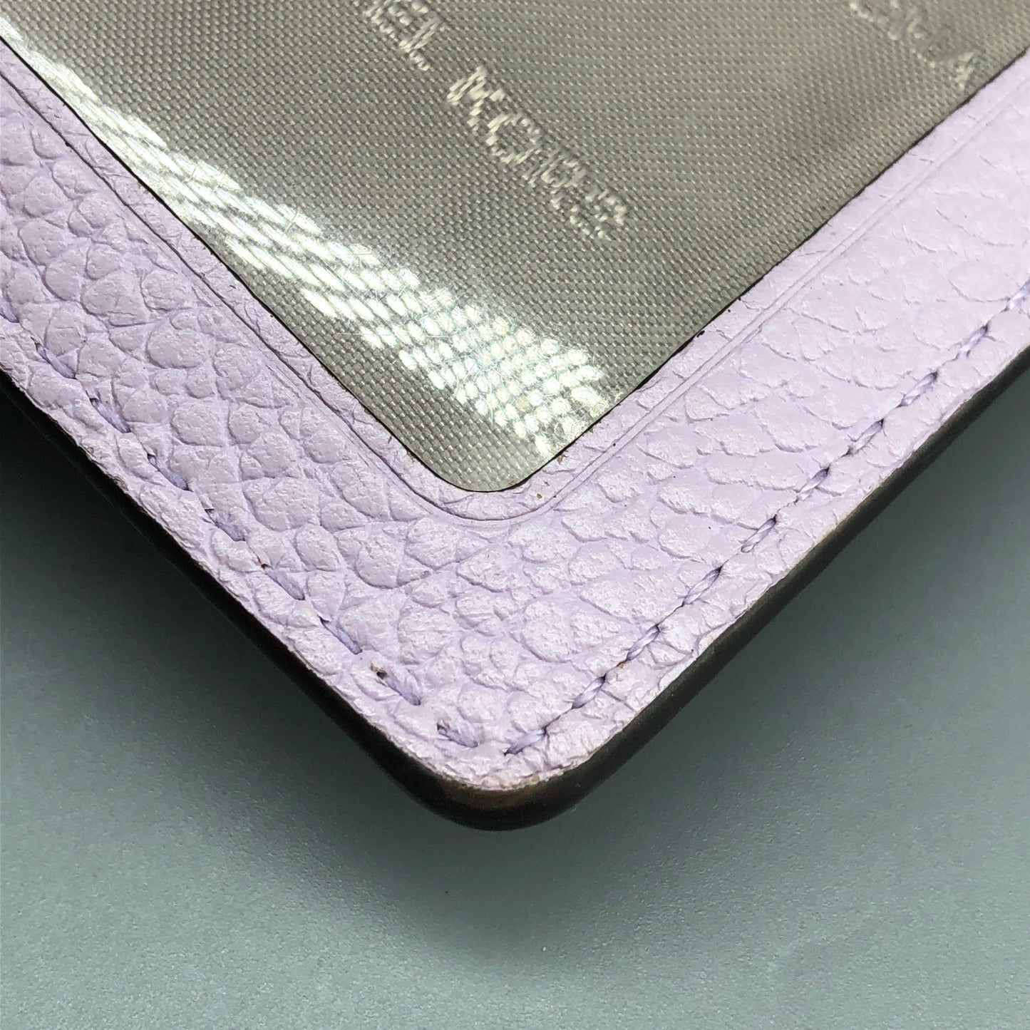 Michael Kors Pebbled Leather Zip Card Wallet Lilac