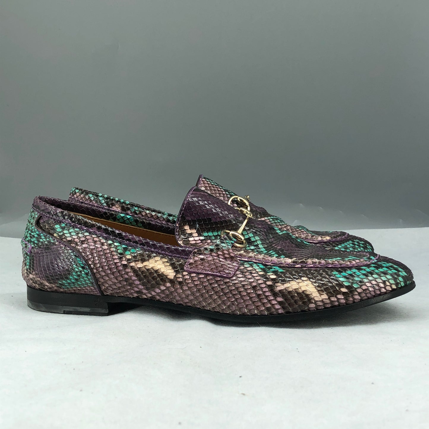 Gucci Python Horsebit Loafers Multicolor Women’s Size 38.5