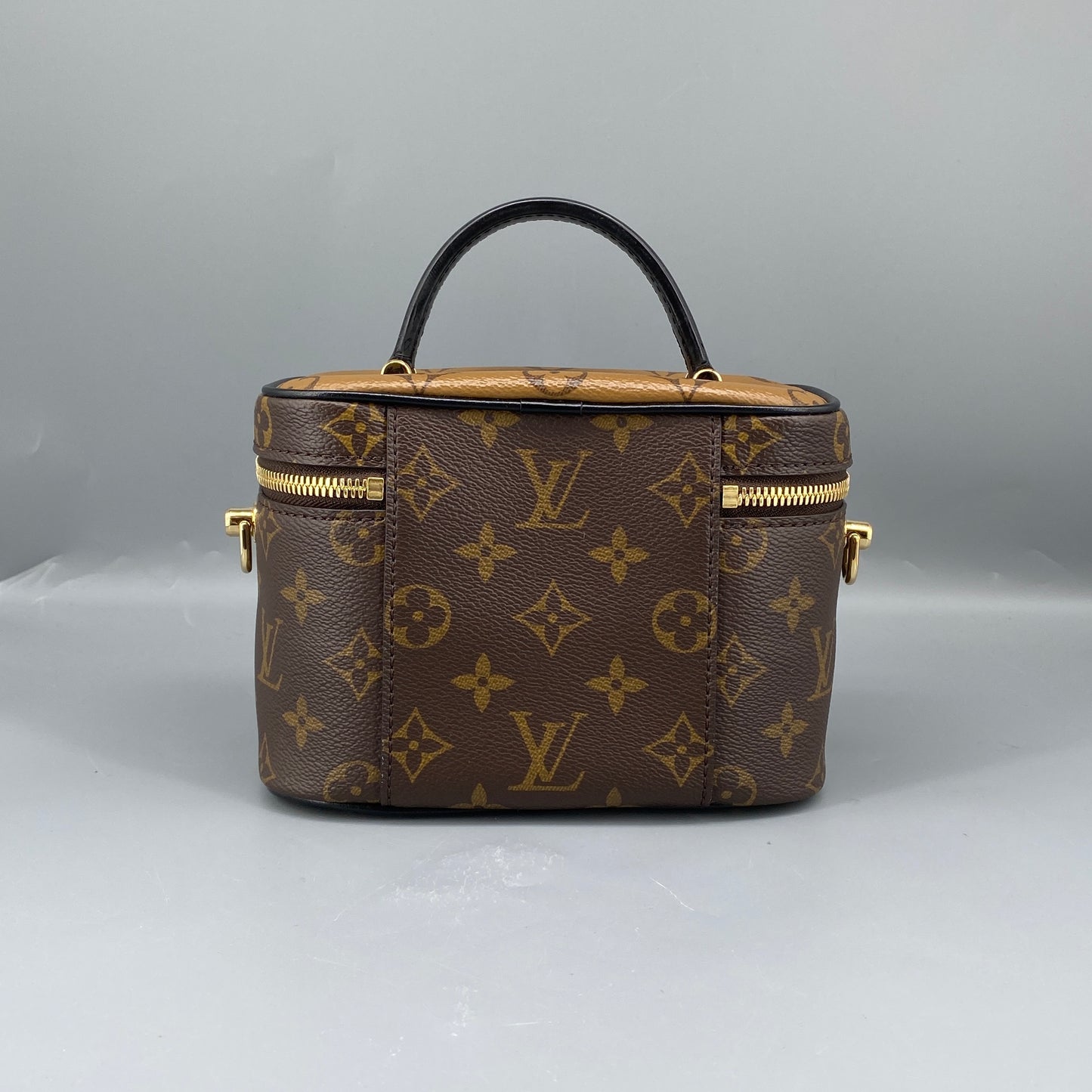 Louis Vuitton Monogram Vanity PM Brown Top Handle Bag