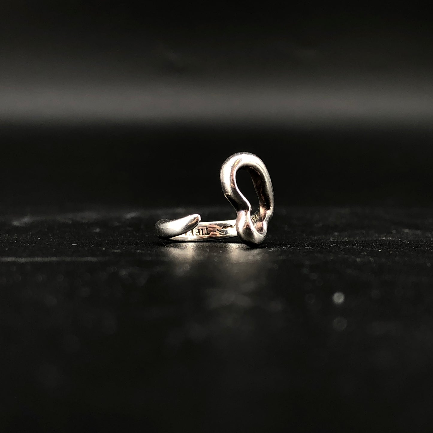 Tiffany & Co. Open Heart Ring 50mm 925 Sterling Silver