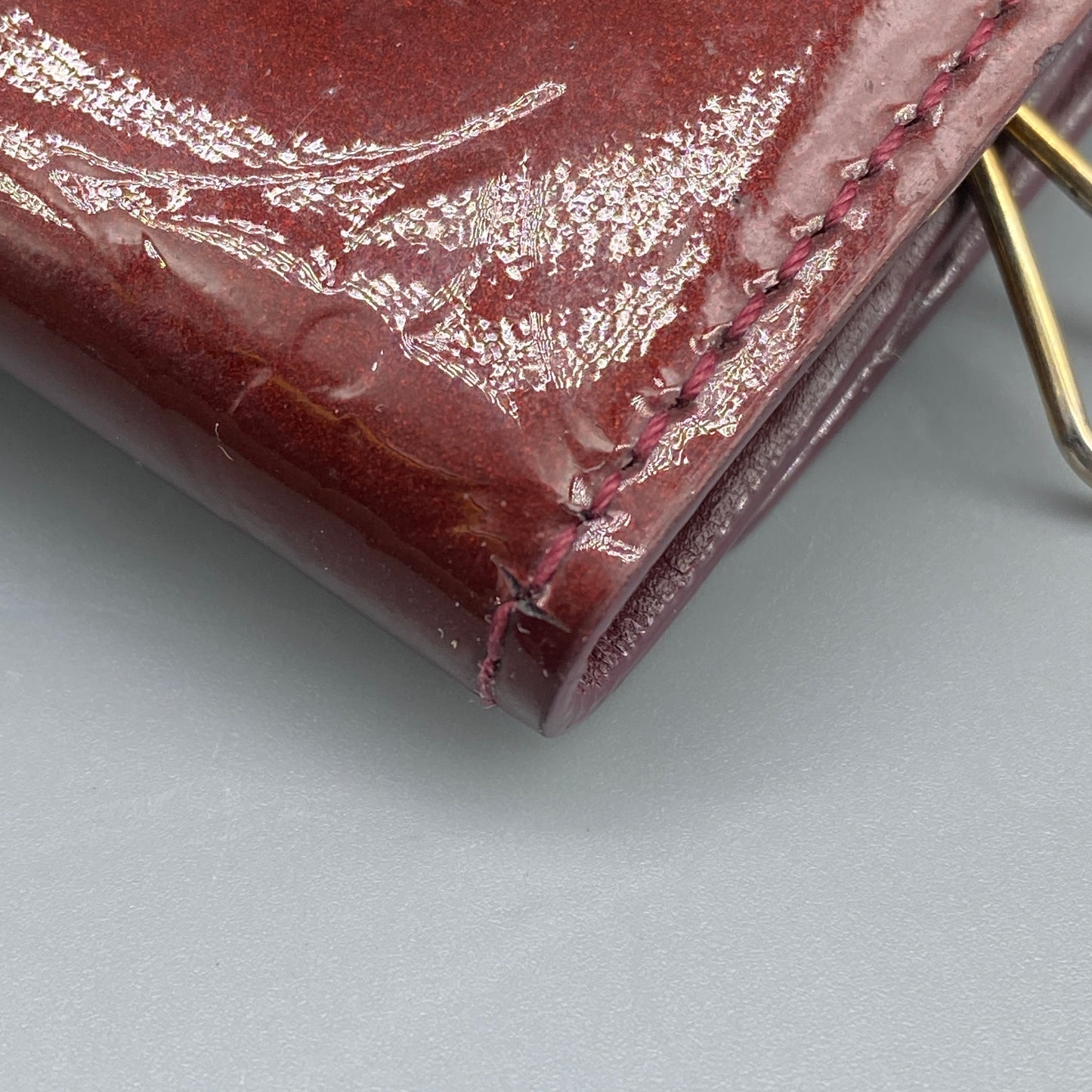 Louis Vuitton Reddish-Brown Monogram Vernis Key Wallet