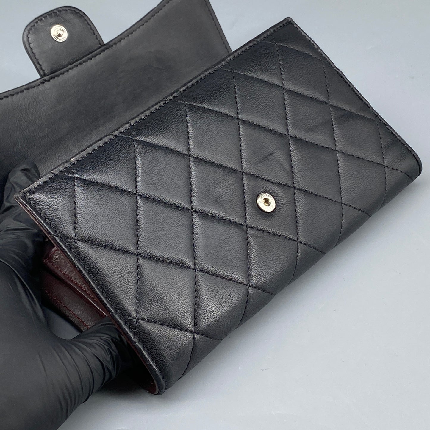 Chanel Black Quilted Lambskin Classic Flap Long Wallet