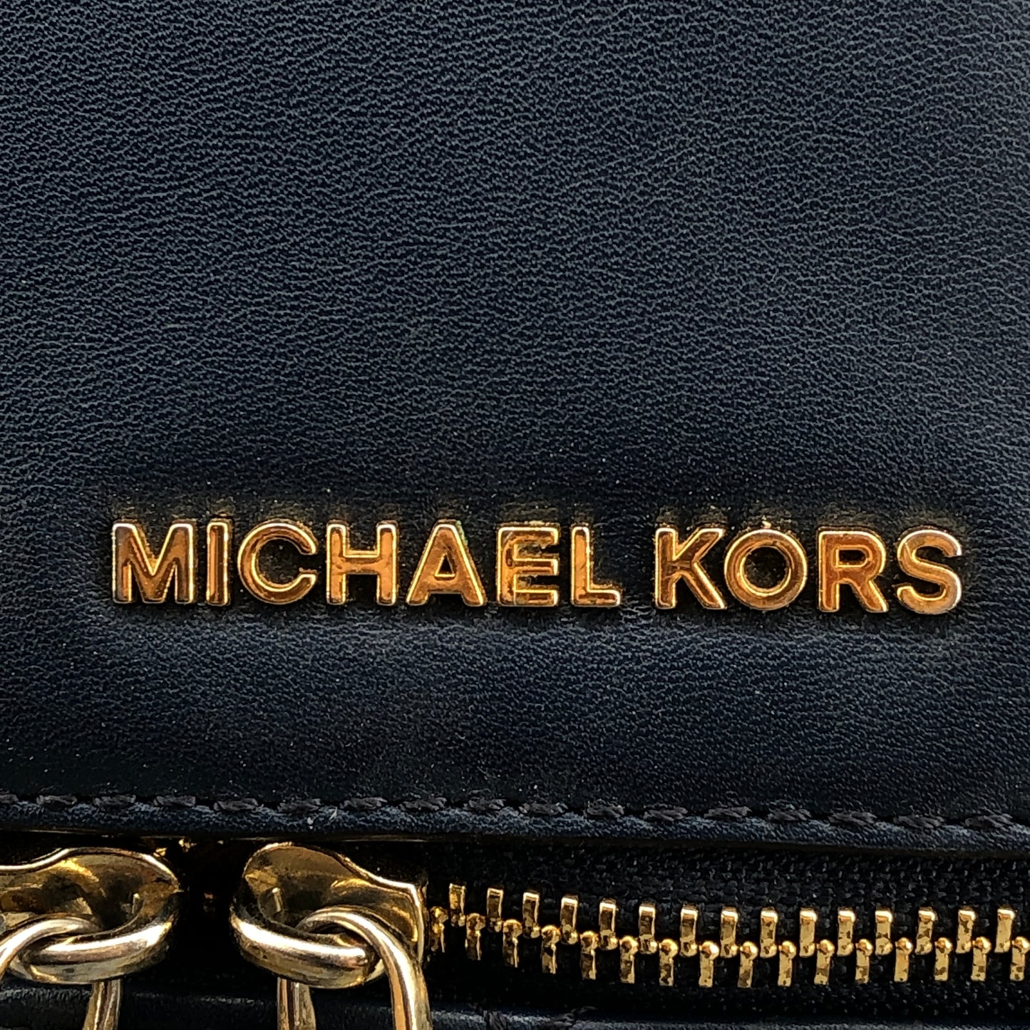 Michael Kors Quilted Leather Backpack Navy