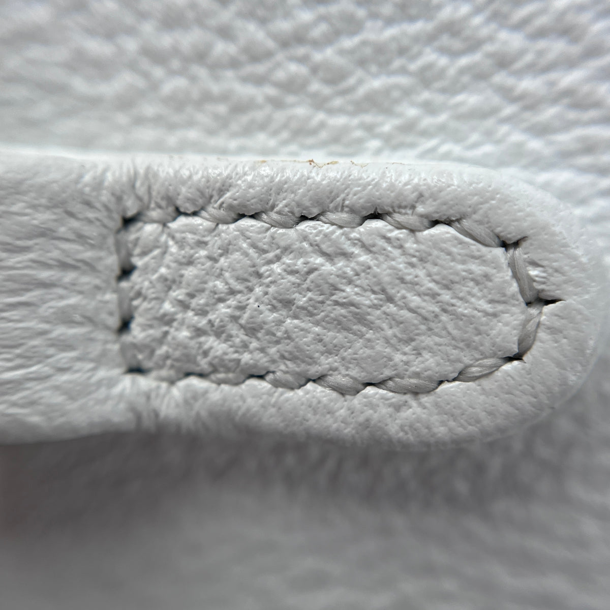 Christian Dior White Grained Calfskin Diorama Clutch Chain Bag