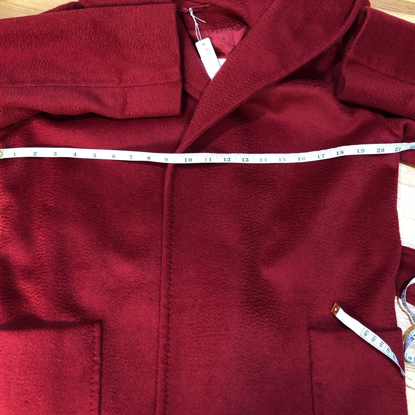 Max Mara Red Belted Wrap Style Coat Size 6