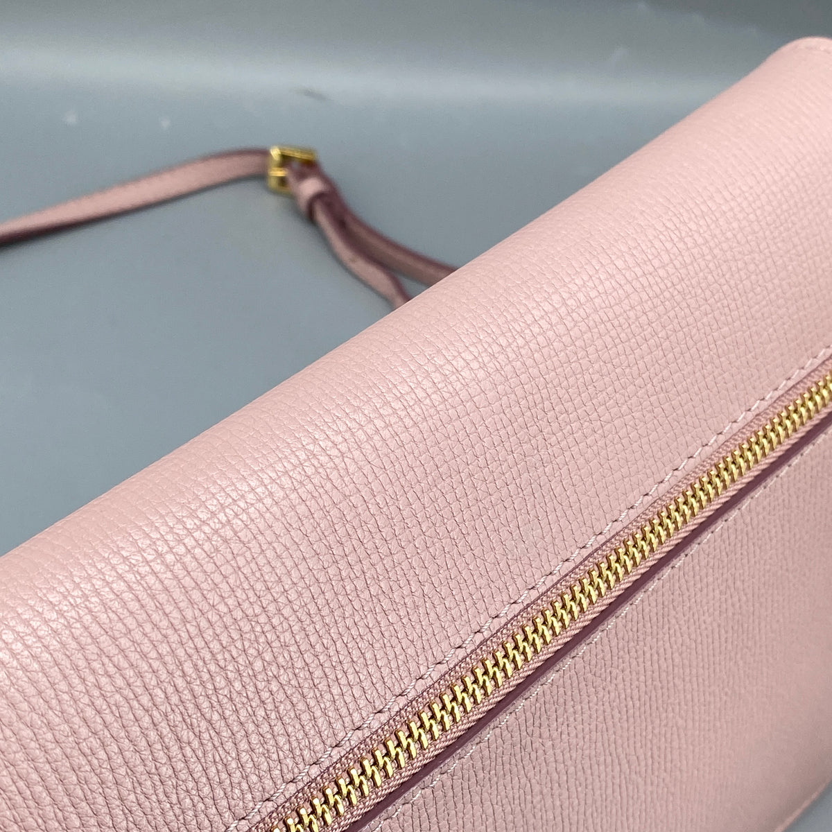 Burberry Derby Calfskin House Check Small Macken Crossbody Bag Pale Orchid